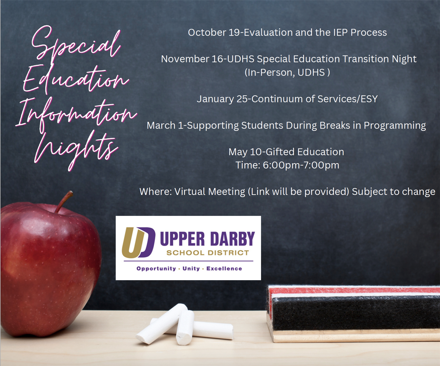  Spec Ed Info Nights Flier